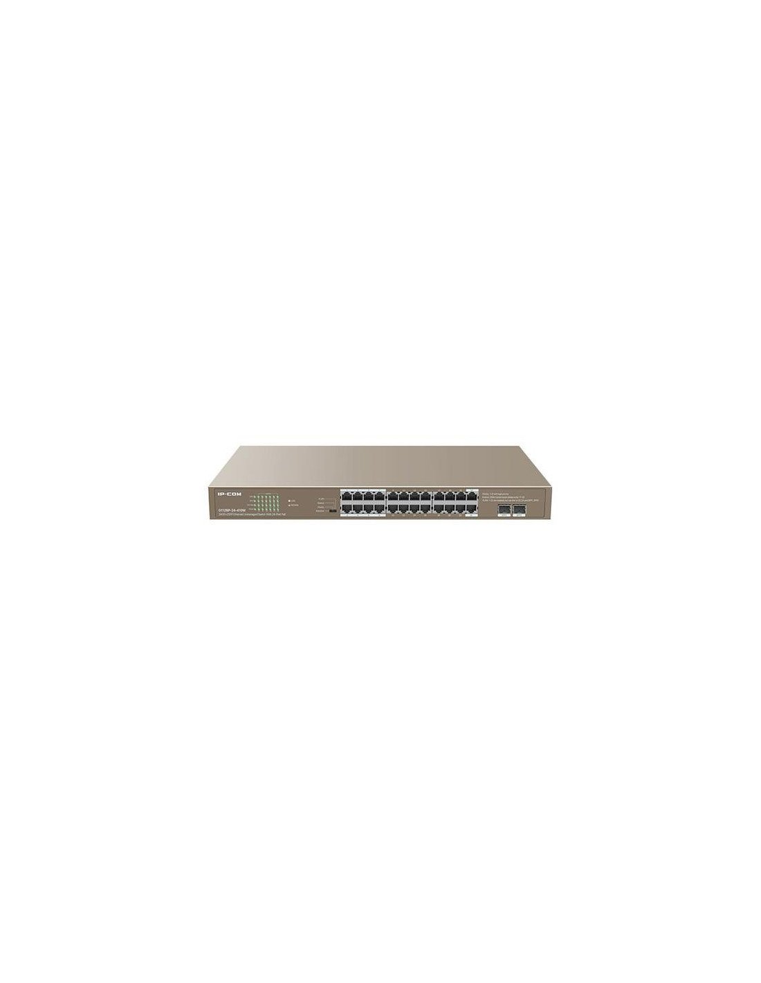 SWITCH IP-COM 24 PUERTOS GIGABIT POE 2 SFP RACK