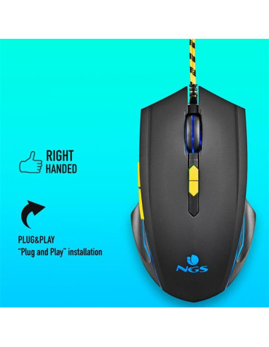 RATON NGS GAMING 6 BOTONES USB RGB BLACK