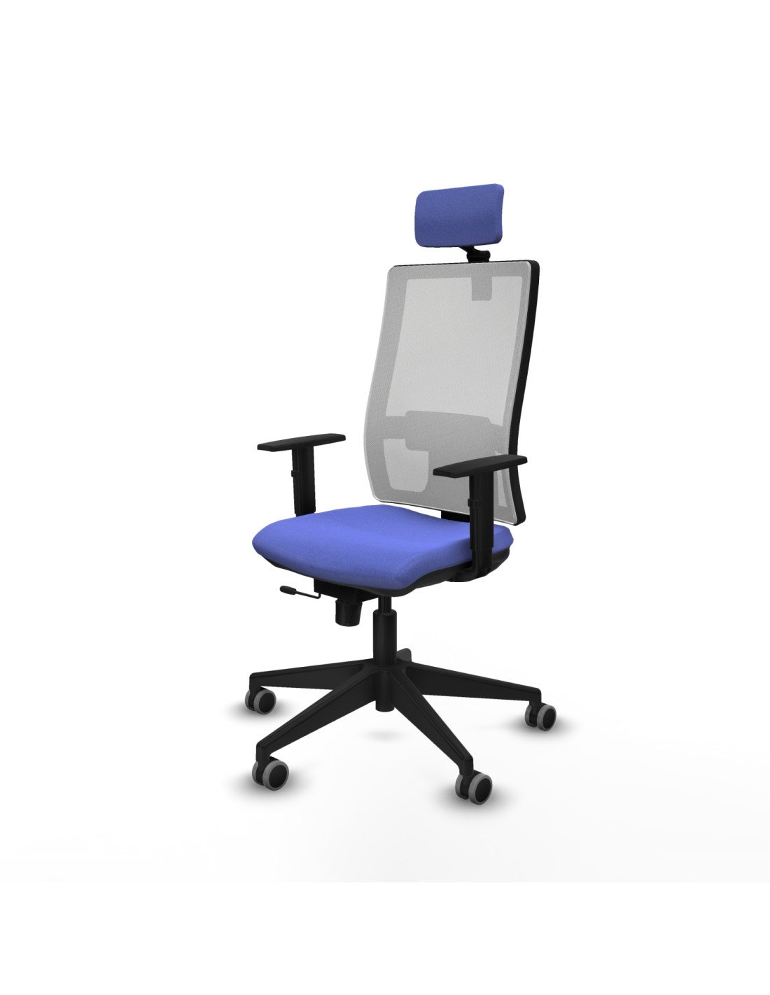 Piqueras y Crespo Horna traslack malla blanca bali azul claro brazos 1D base piramidal cabecero 2D ruedas 65mm engomadas