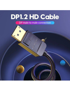 CABLE DISPLAYPORT 1.2 4K VENTION DP/M - DP/M 2M BLACK 2