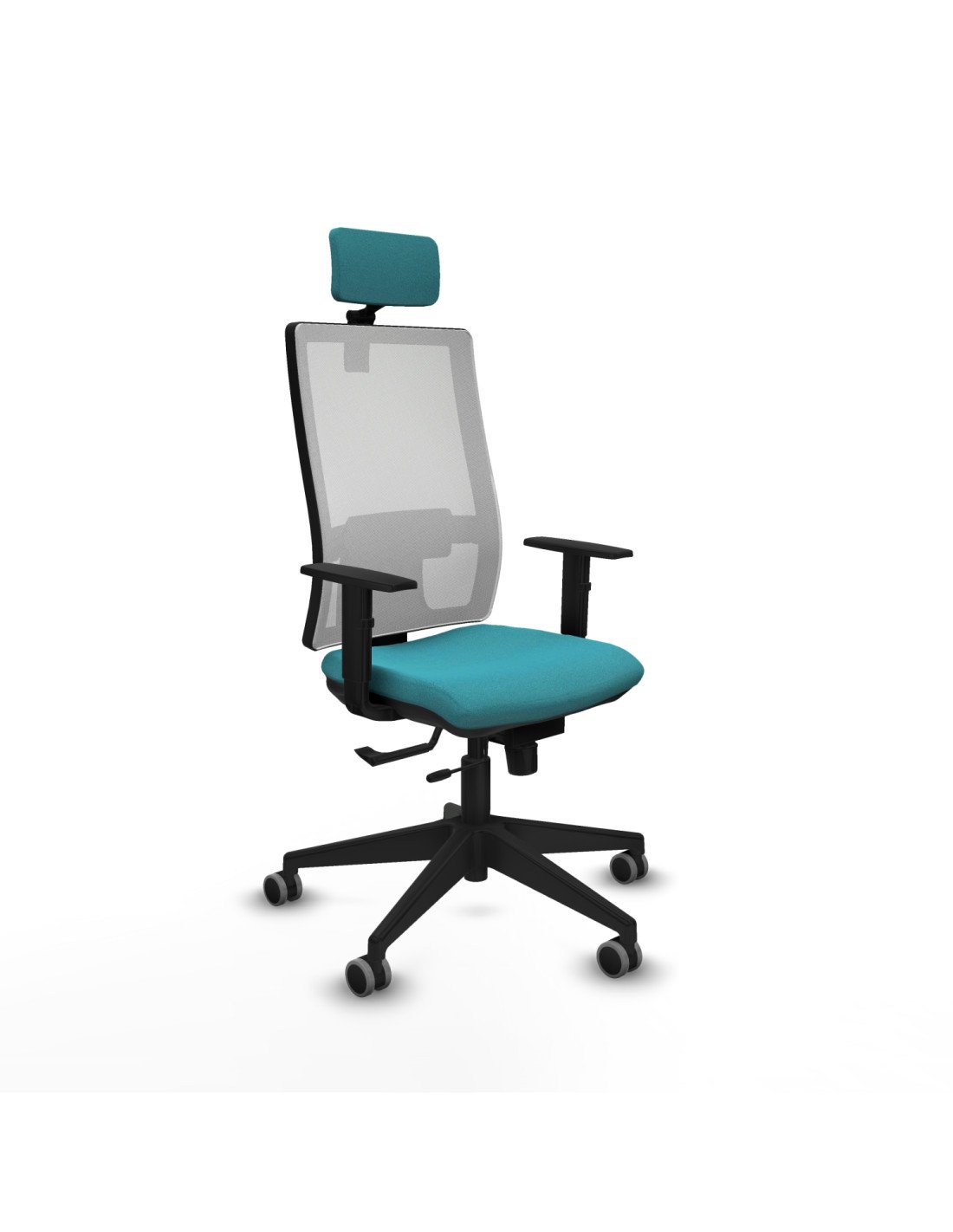 Piqueras y Crespo Horna traslack malla blanca bali turquesa brazos 1D base piramidal cabecero 2D ruedas 65mm engomadas