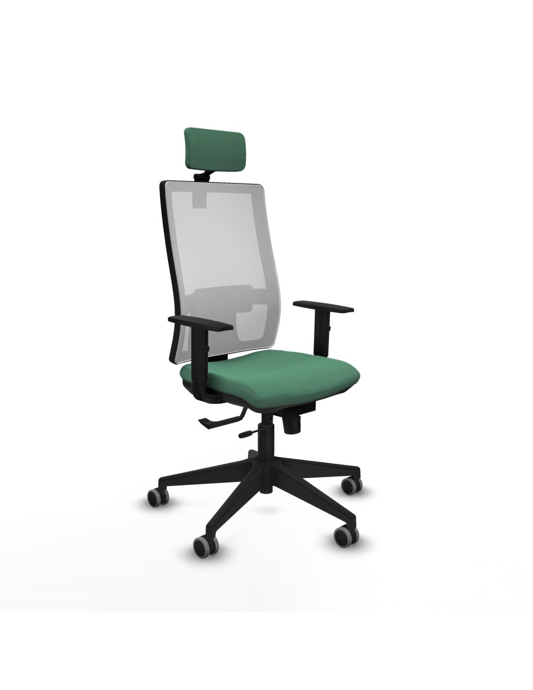 Piqueras y Crespo Horna traslack malla blanca bali verde esmeralda brazos 1D base piramidal cabecero 2D ruedas 65mm engomadas