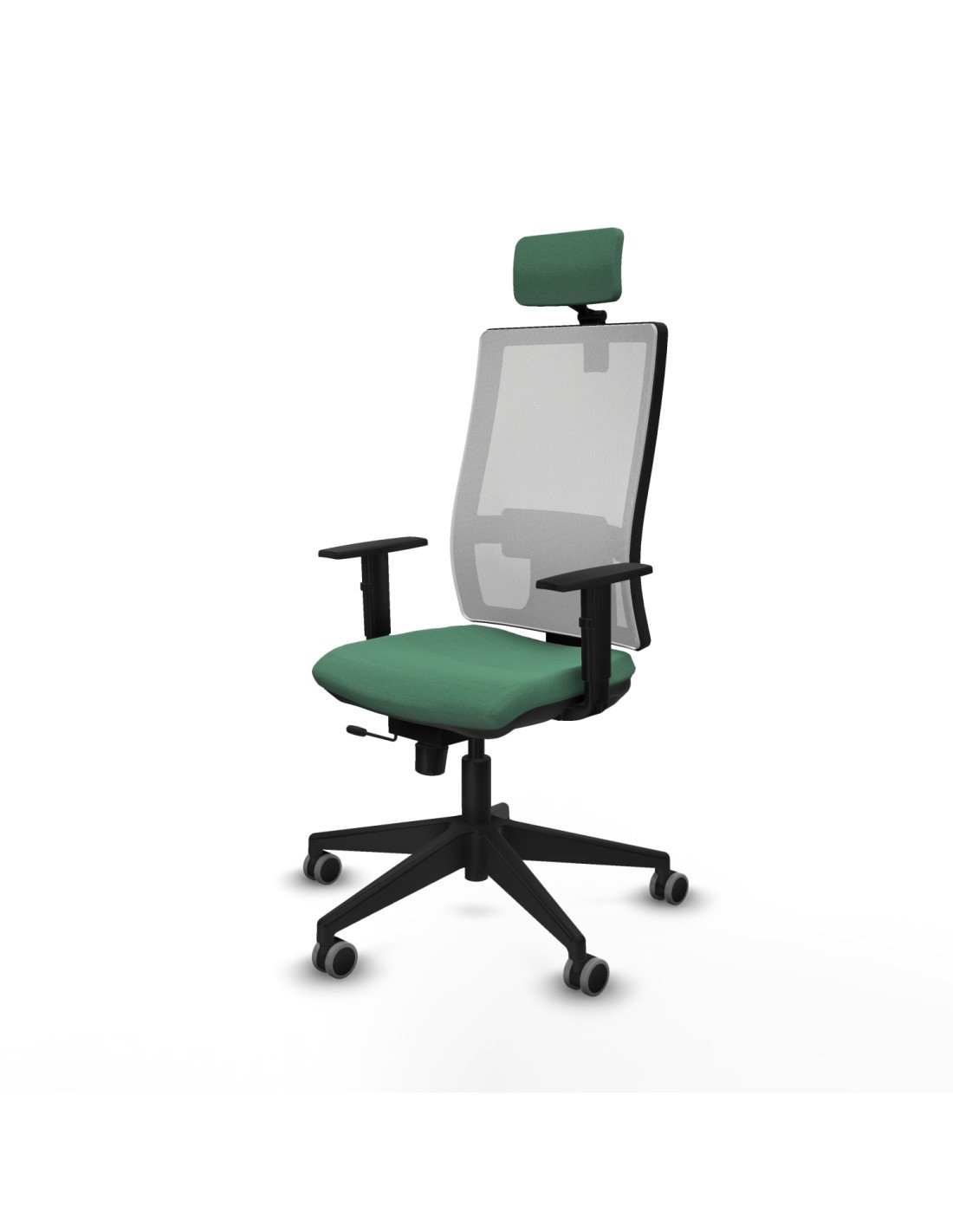 Piqueras y Crespo Horna traslack malla blanca bali verde esmeralda brazos 1D base piramidal cabecero 2D ruedas 65mm engomadas