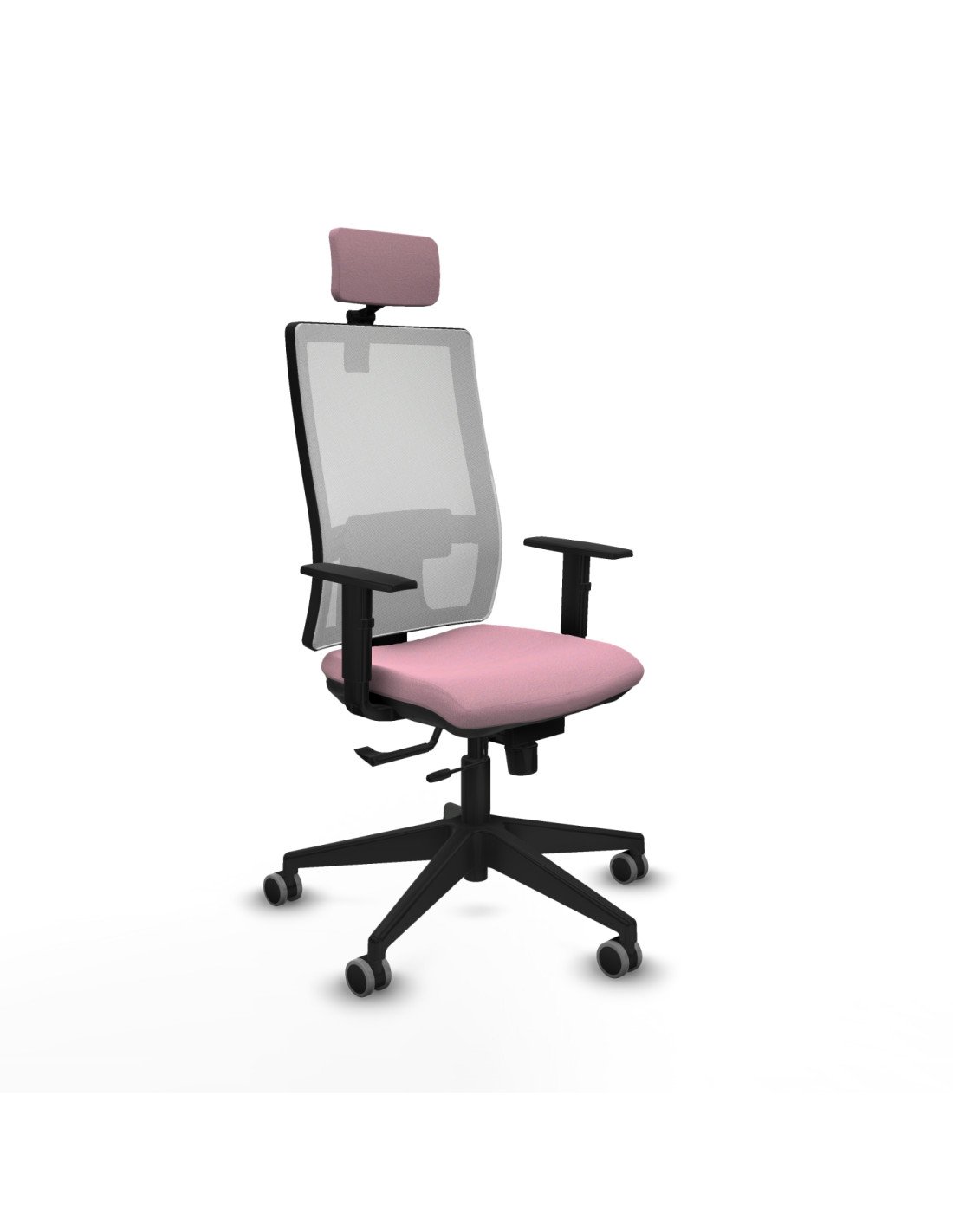 Piqueras y Crespo Horna traslack malla blanca bali rosa brazos 1D base piramidal cabecero 2D ruedas 65mm engomadas