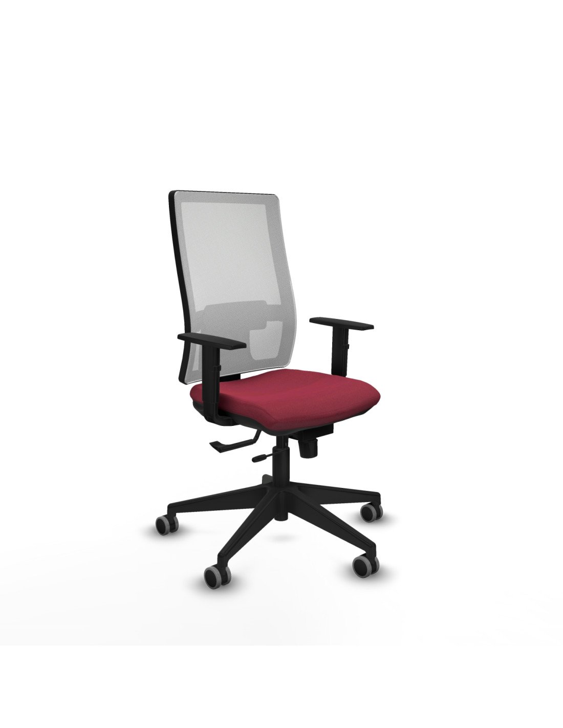 Piqueras y Crespo Horna traslack malla blanca bali granate brazos 1D base piramidal  ruedas 65mm engomadas