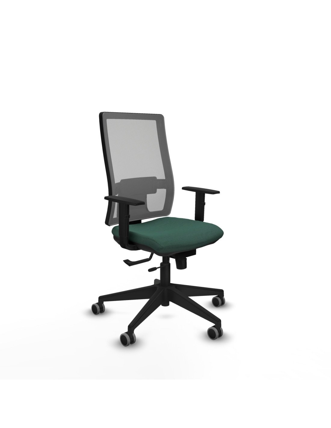 Piqueras y Crespo Horna traslack malla gris bali verde botella brazos 1D base piramidal  ruedas 65mm engomadas