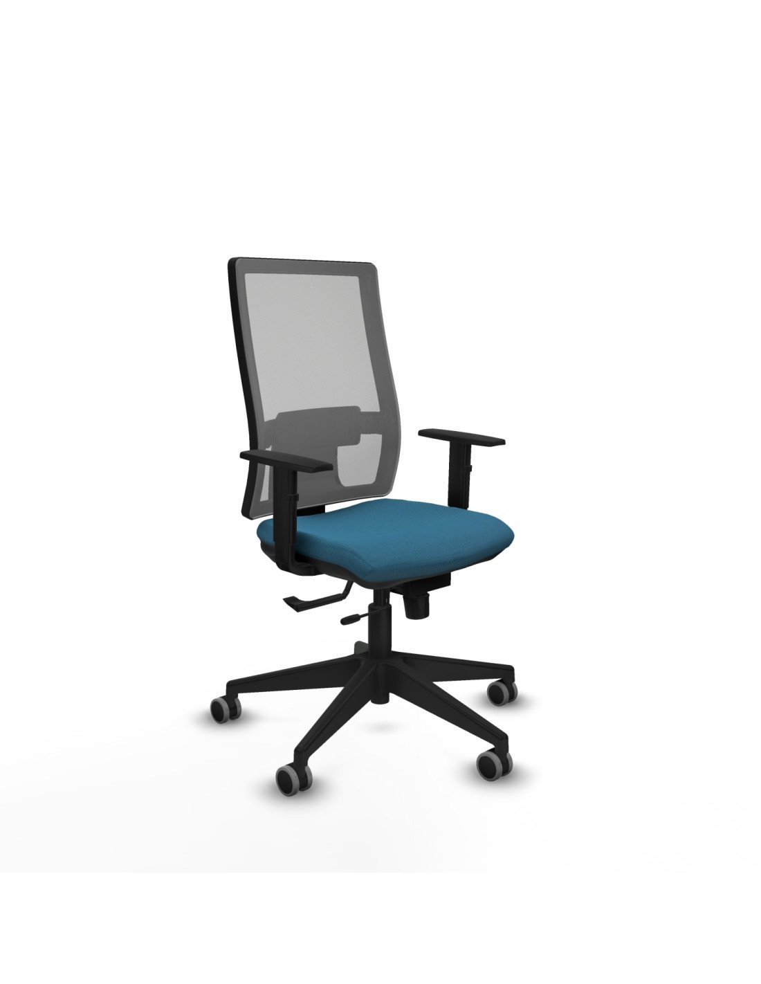 Piqueras y Crespo Horna traslack malla gris bali verde petroleo brazos 1D base piramidal  ruedas 65mm engomadas