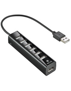 HUB USB NGS TINY 7 PUERTOS USB 2.0 + ALIMENTADOR