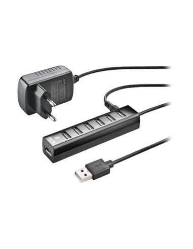 HUB USB NGS TINY 7 PUERTOS USB 2.0 + ALIMENTADOR