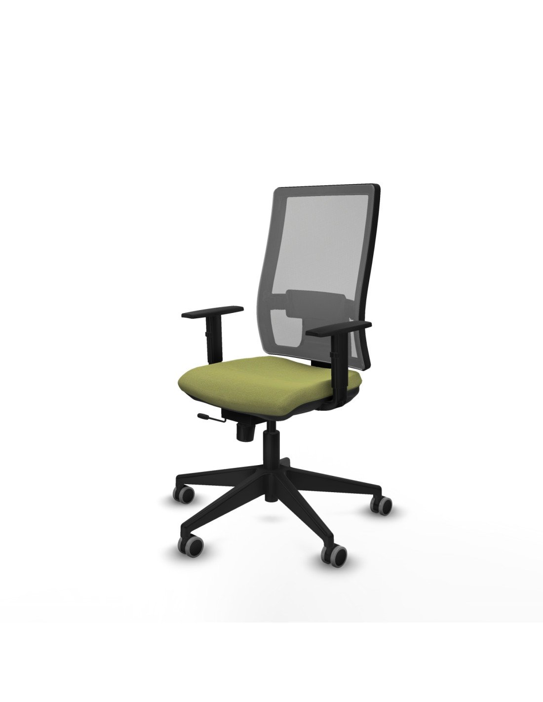 Piqueras y Crespo Horna traslack malla gris bali verde oliva brazos 1D base piramidal  ruedas 65mm engomadas