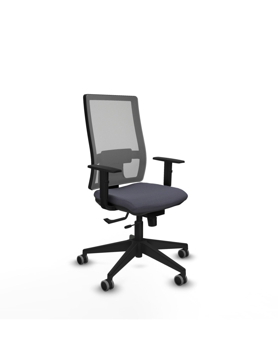 Piqueras y Crespo Horna traslack malla gris bali gris oscuro brazos 1D base piramidal  ruedas 65mm engomadas