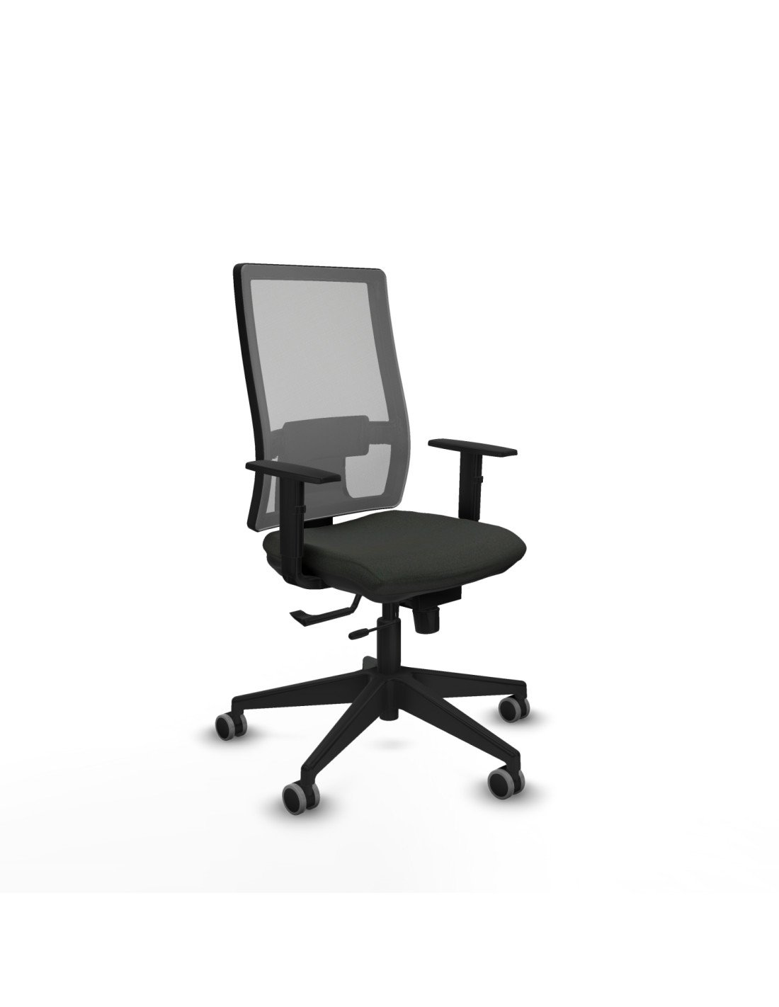 Piqueras y Crespo Horna traslack malla gris bali negro brazos 1D base piramidal  ruedas 65mm engomadas