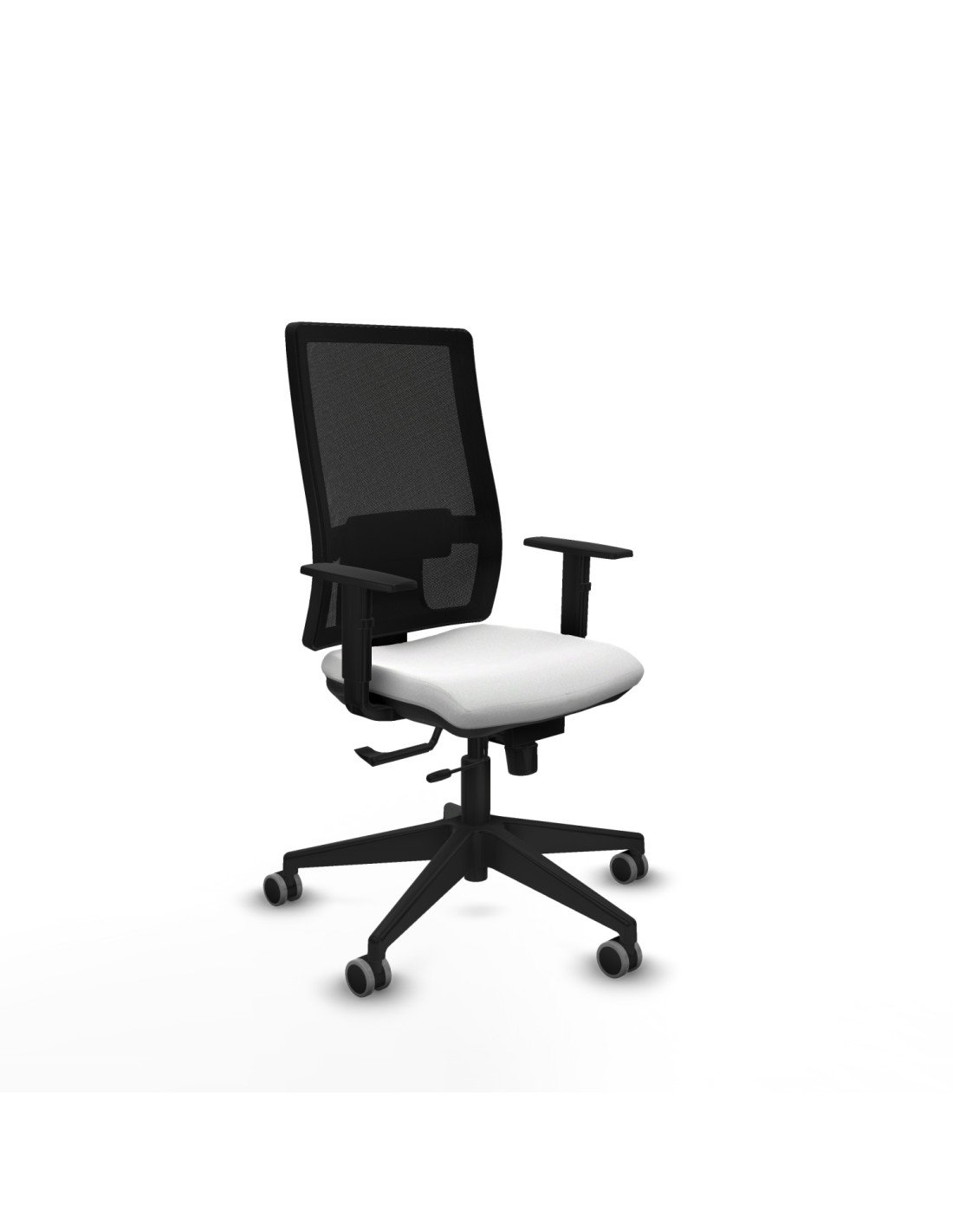 Piqueras y Crespo Horna traslack malla negra bali blanco brazos 1D base piramidal  ruedas 65mm engomadas