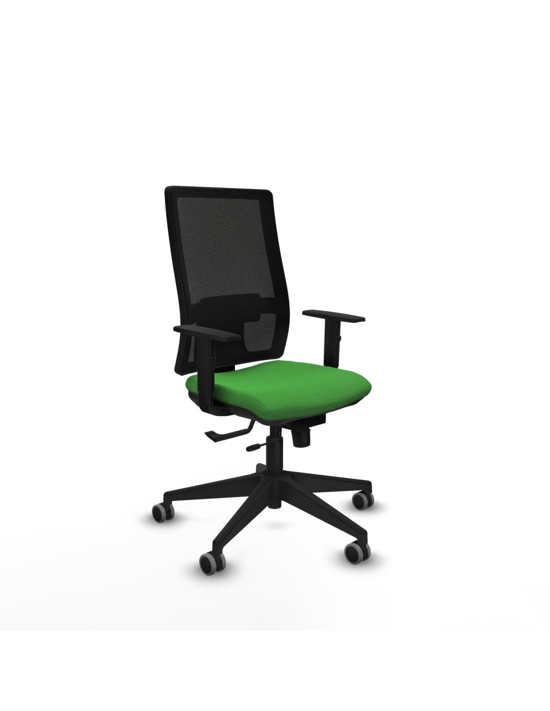 Piqueras y Crespo Horna traslack malla negra bali verde brazos 1D base piramidal  ruedas 65mm engomadas