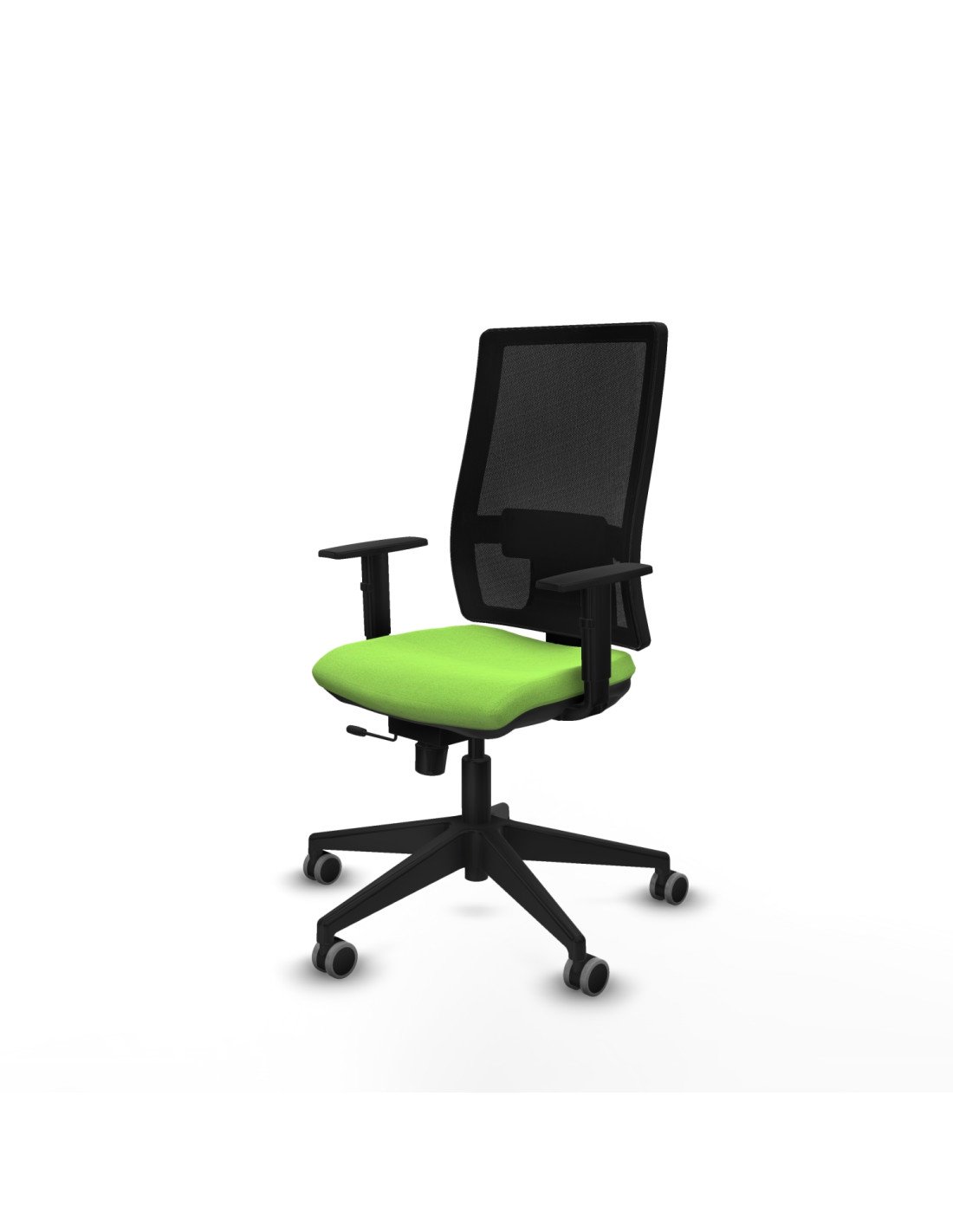 Piqueras y Crespo Horna traslack malla negra bali pistacho brazos 1D base piramidal  ruedas 65mm engomadas