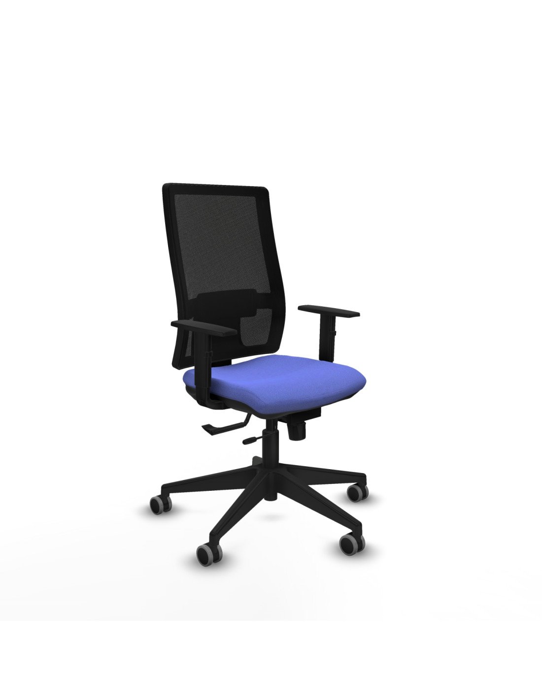 Piqueras y Crespo Horna traslack malla negra bali azul claro brazos 1D base piramidal  ruedas 65mm engomadas