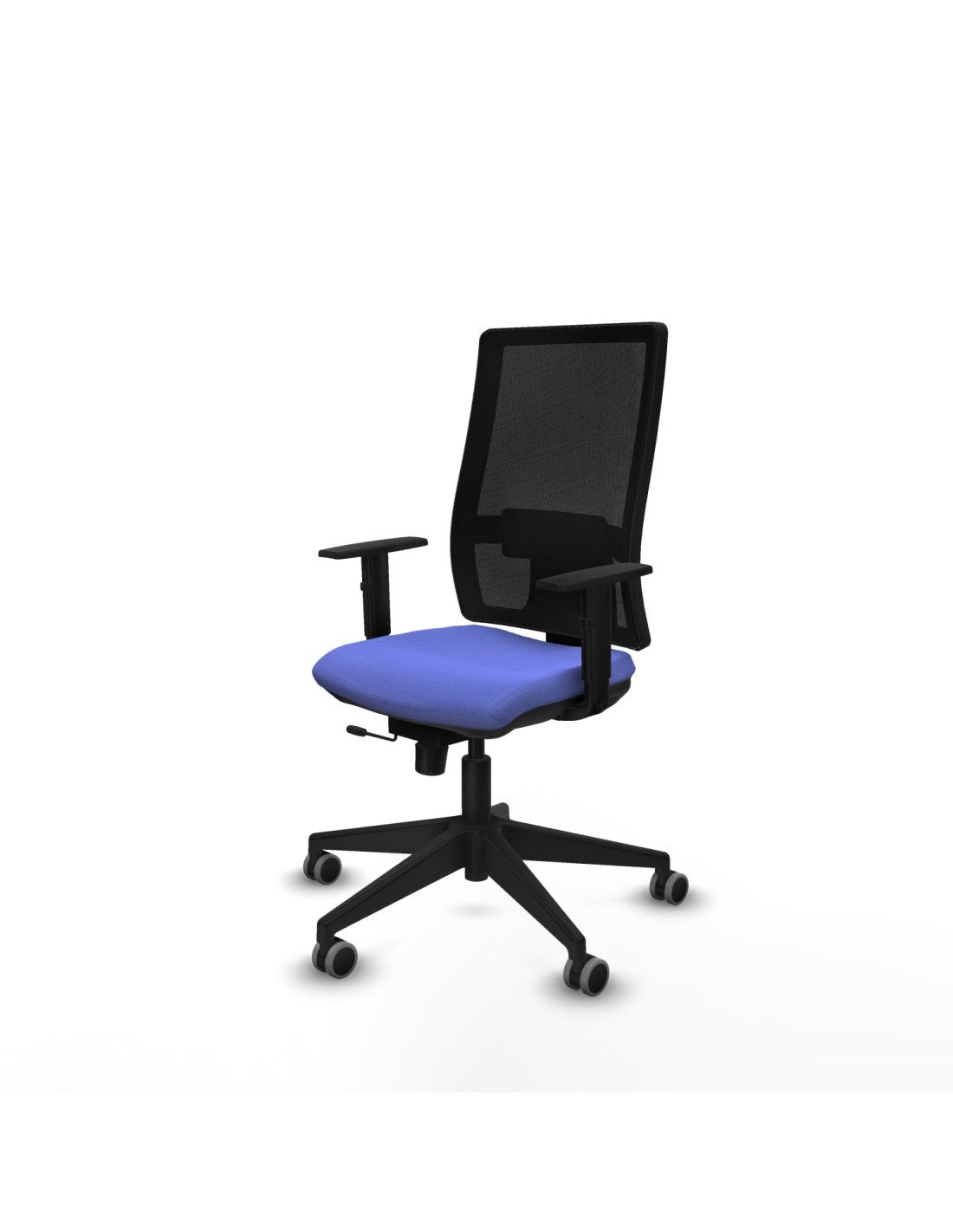 Piqueras y Crespo Horna traslack malla negra bali azul claro brazos 1D base piramidal  ruedas 65mm engomadas