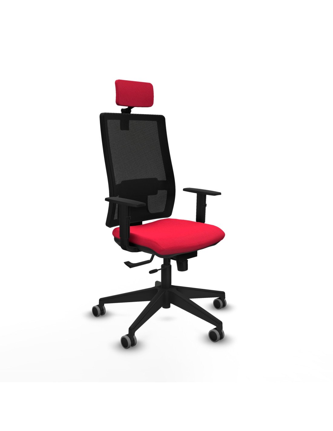 Piqueras y Crespo Horna traslack malla negra bali rojo brazos 1D base piramidal cabecero 2D ruedas 65mm engomadas