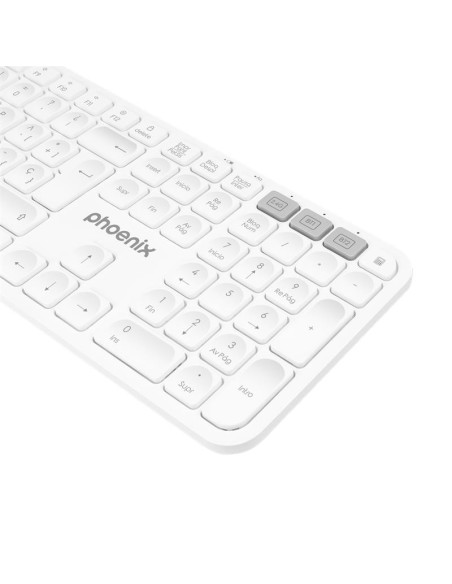 TECLADO PHOENIX K300 MULTIDISPOSITIVO WIRELESS WHITE