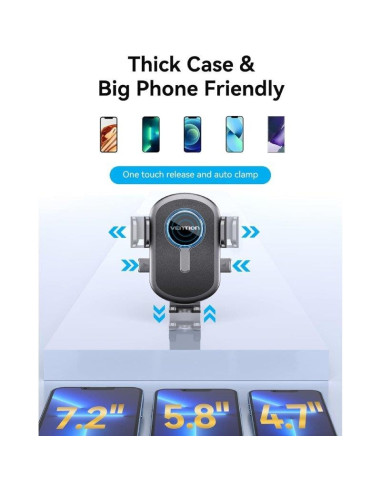 SOPORTE VENTION KCVB0 COCHE PARA SMARTPHONE 4.7-7.2 VENTOSA BLACK