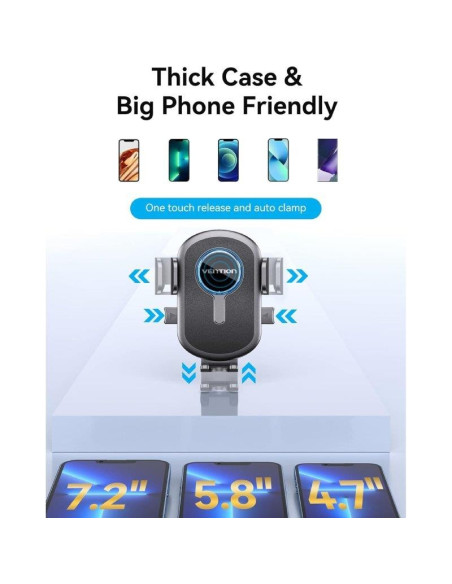 SOPORTE VENTION KCVB0 COCHE PARA SMARTPHONE 4.7-7.2 VENTOSA BLACK