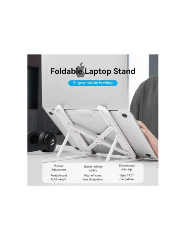 SOPORTE VENTION SOBREMESA PARA NOTEBOOK/TABLET HASTA 17.3 REG.ALTURA WHITE