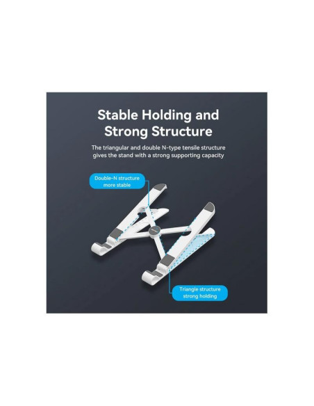 SOPORTE VENTION SOBREMESA PARA NOTEBOOK/TABLET HASTA 17.3 REG.ALTURA WHITE