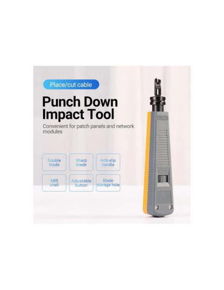 INSERTADORA VENTION TIPO 110 RJ45 RJ11 GREY/ORANGE