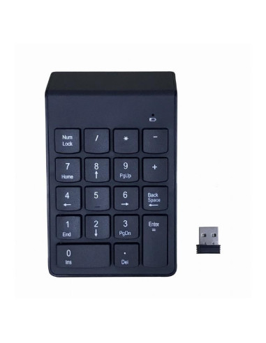 TECLADO NUMERICO GEMBIRD KEYPAD BLUETOOTH 18 TECLAS BLACK