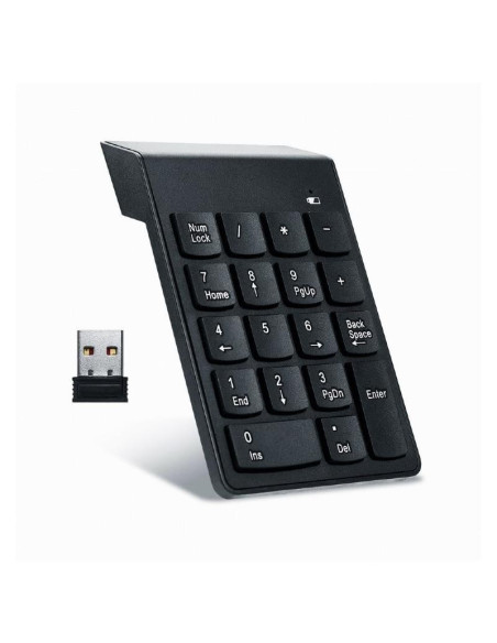 TECLADO NUMERICO GEMBIRD KEYPAD BLUETOOTH 18 TECLAS BLACK