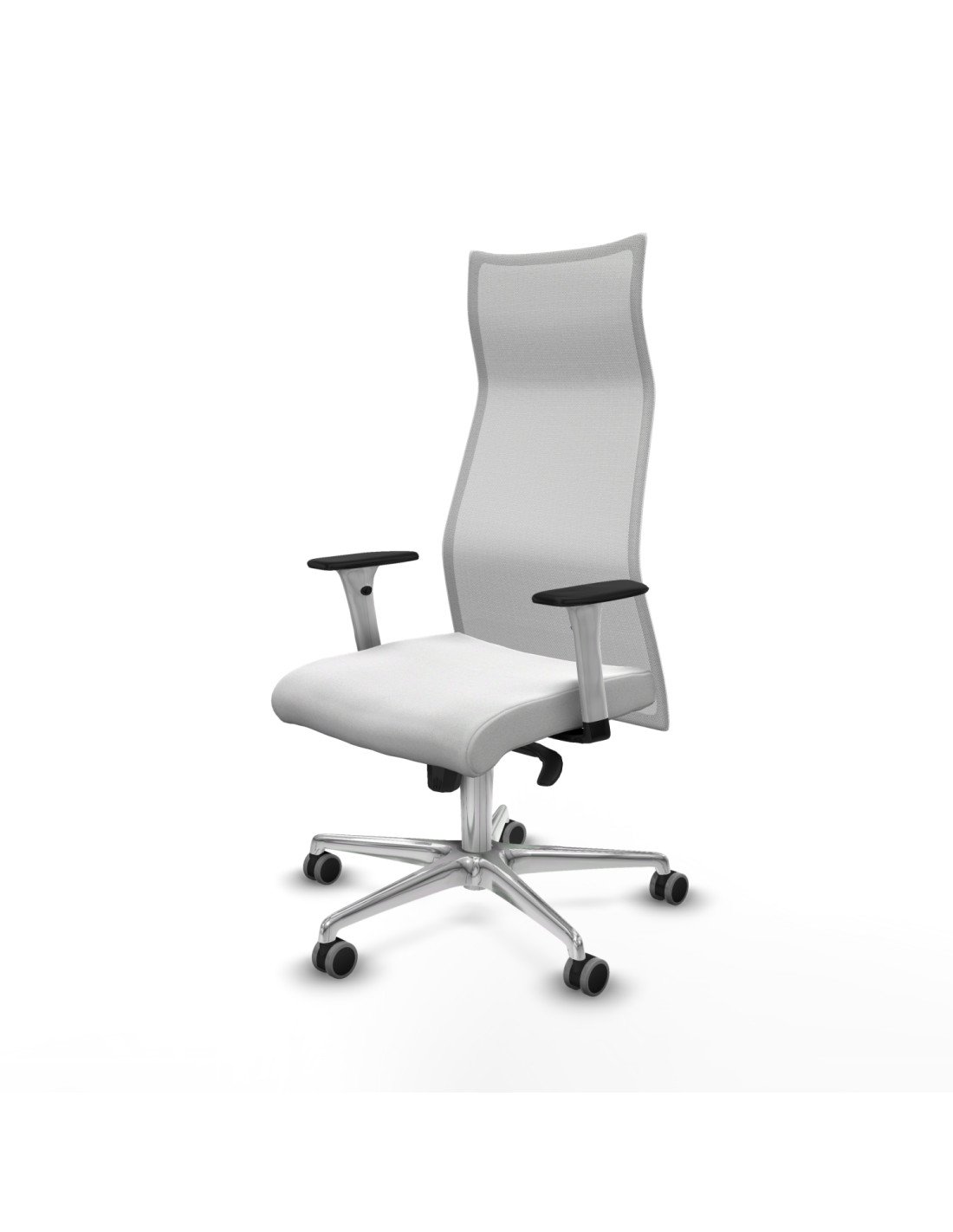 Piqueras y Crespo Albacete malla sincro malla blanca bali blanco brazos blancos base aluminio ruedas 65mm engomadas