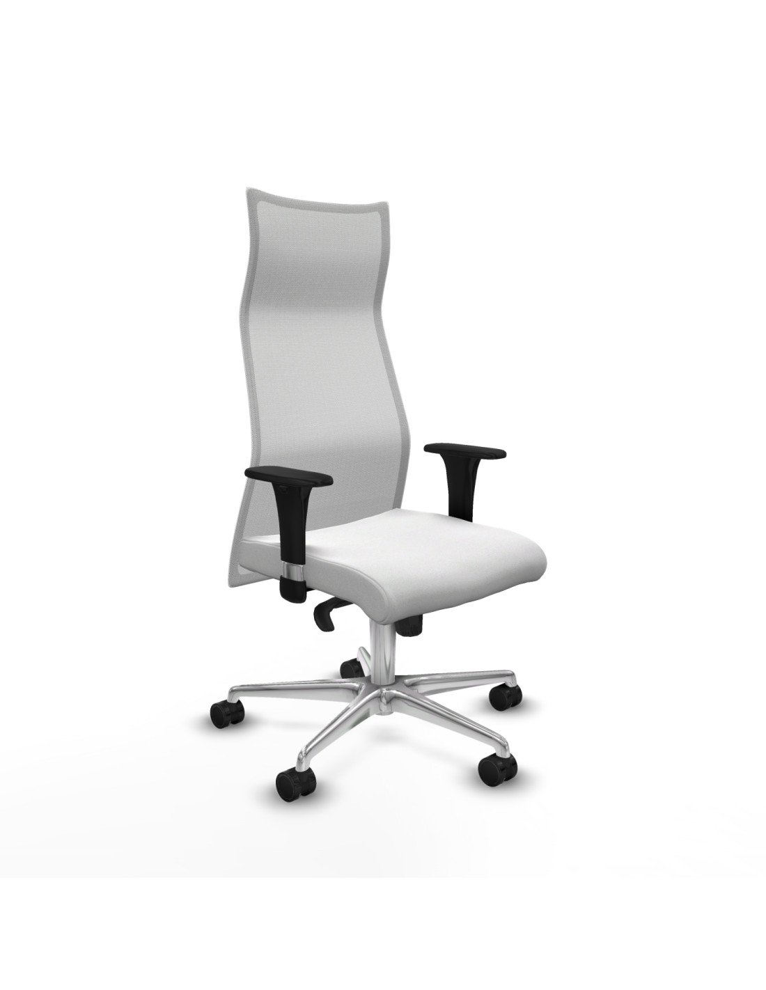 Piqueras y Crespo Albacete malla sincro malla blanca bali blanco brazos 1D base aluminio ruedas 65 mm nailon