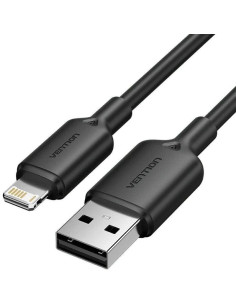 CABLE VENTION USB-A 2.0 - LIGHTNING 2.4A 1M BLACK