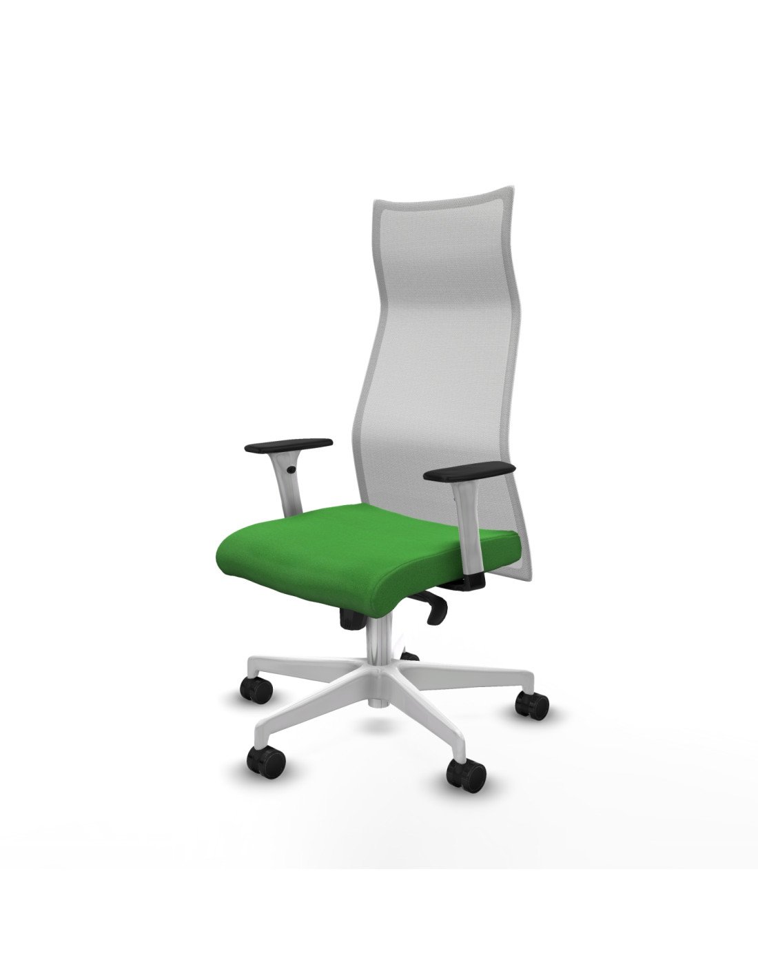 Piqueras y Crespo Albacete malla sincro malla blanca bali verde brazos blancos base blanca ruedas 65 mm nailon