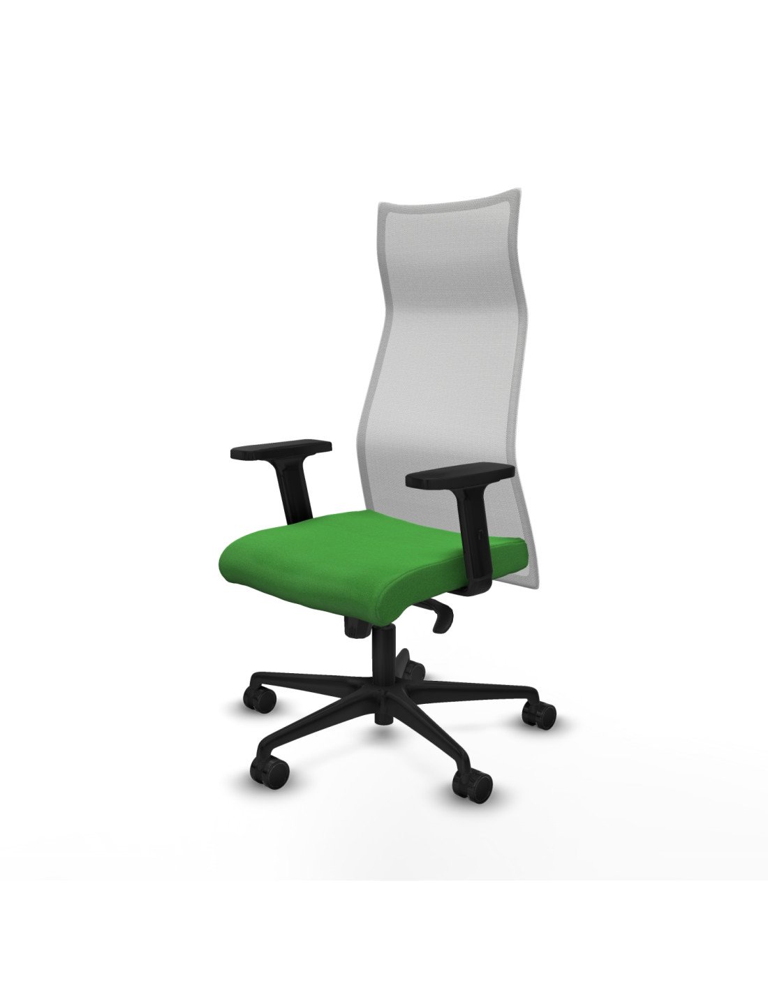 Piqueras y Crespo Albacete malla sincro malla blanca bali verde brazos 2D base nailon ruedas 65 mm nailon