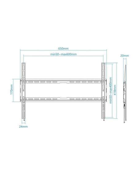 SOPORTE TV MONITOR TOOQ 37-80 45KG BLACK