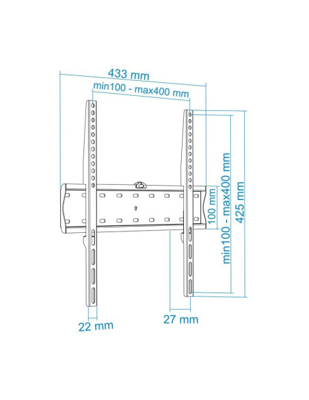 SOPORTE TV MONITOR TOOQ 32-55 40KG BLACK