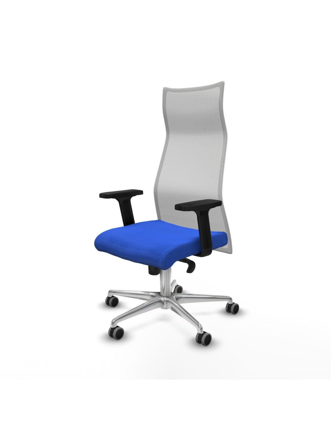 Piqueras y Crespo Albacete malla sincro malla blanca bali azul brazos 2D base aluminio ruedas 65mm engomadas