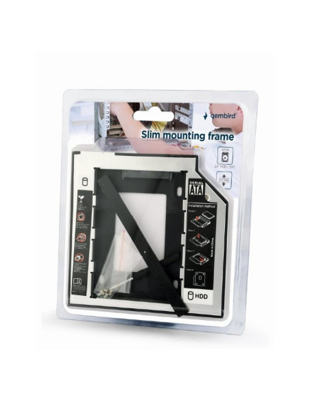 ADAPTADOR GEMBIRD DISCO DURO 2.5 PARA UNIDAD OPTICA PORTATIL 9.5MM