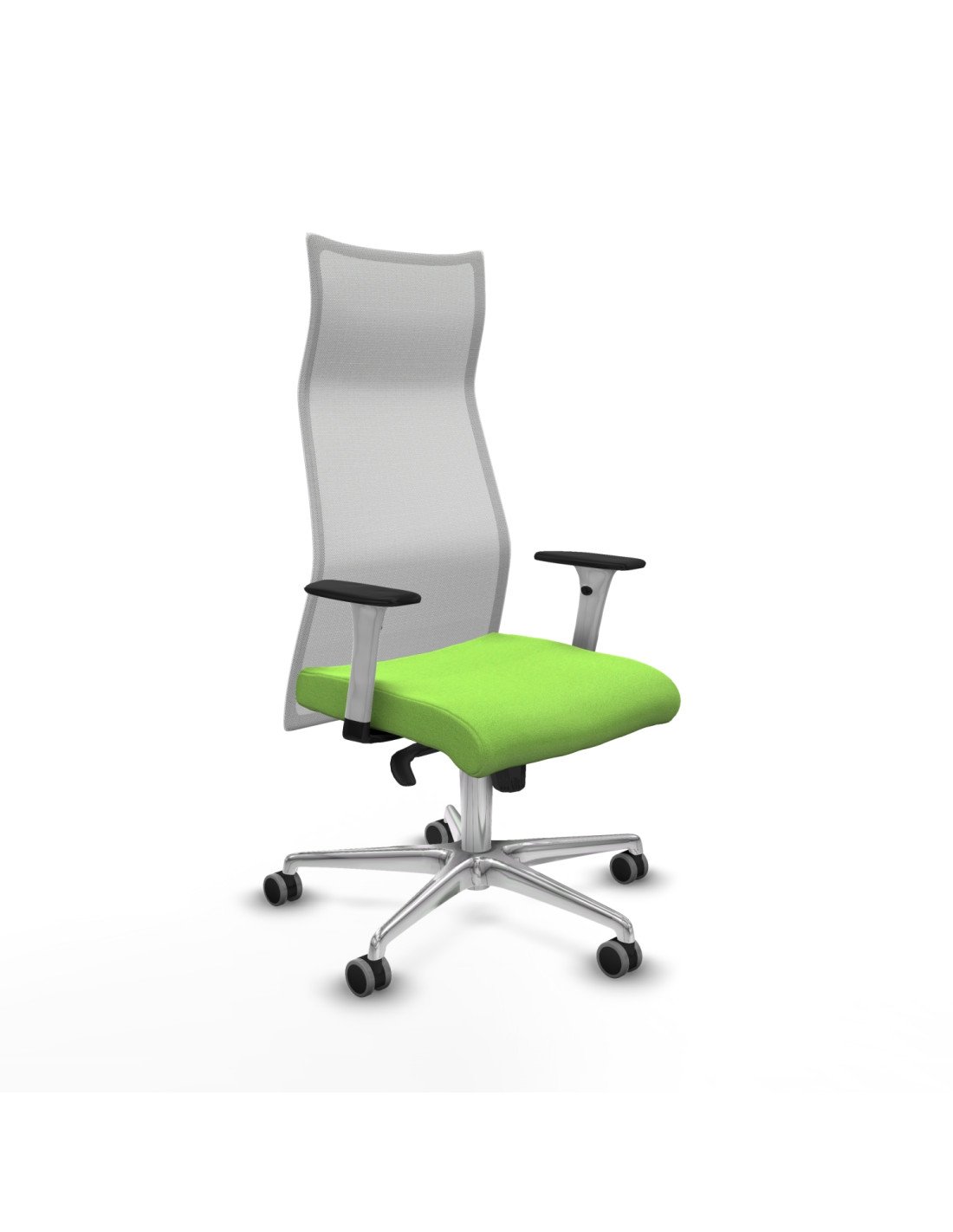 Piqueras y Crespo Albacete malla sincro malla blanca bali pistacho brazos blancos base aluminio ruedas 65mm engomadas