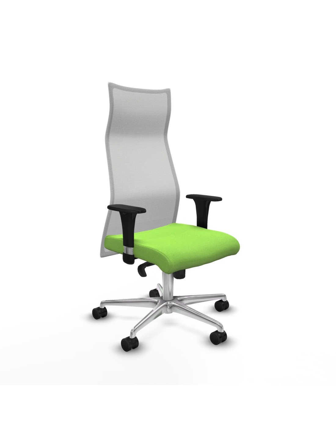 Piqueras y Crespo Albacete malla sincro malla blanca bali pistacho brazos 1D base aluminio ruedas 65 mm nailon