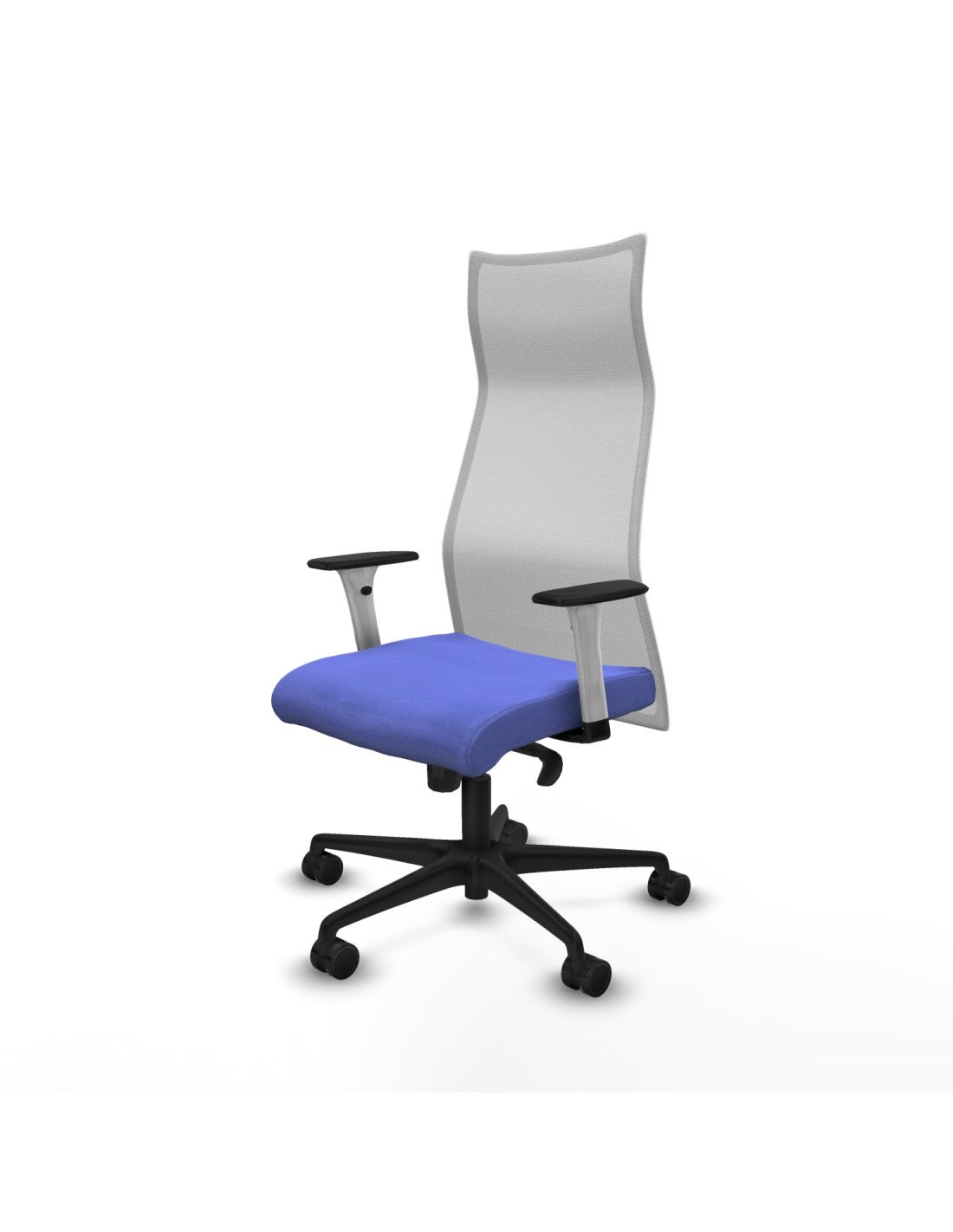 Piqueras y Crespo Albacete malla sincro malla blanca bali azul claro brazos blancos base nailon ruedas 65 mm nailon