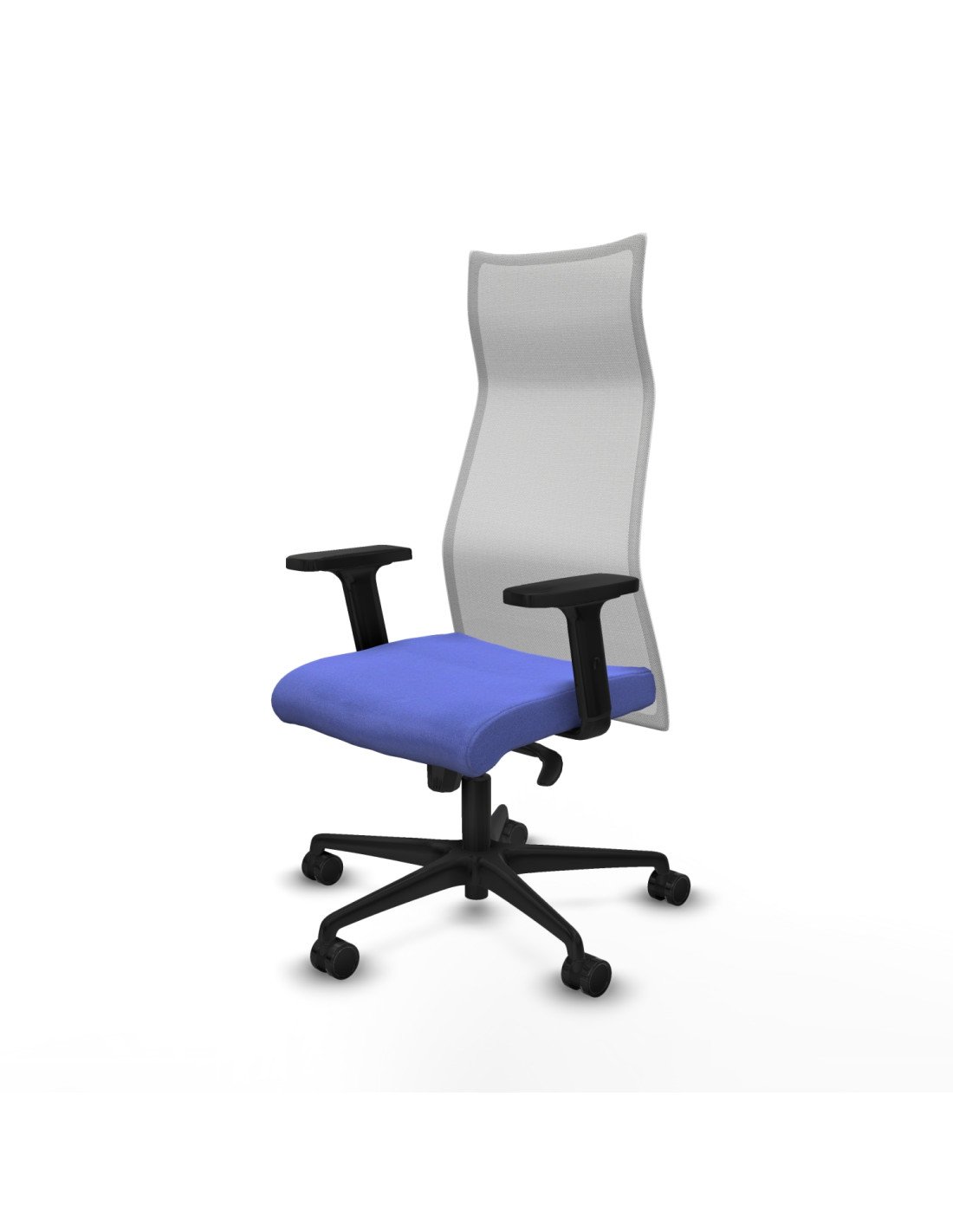 Piqueras y Crespo Albacete malla sincro malla blanca bali azul claro brazos 2D base nailon ruedas 65 mm nailon