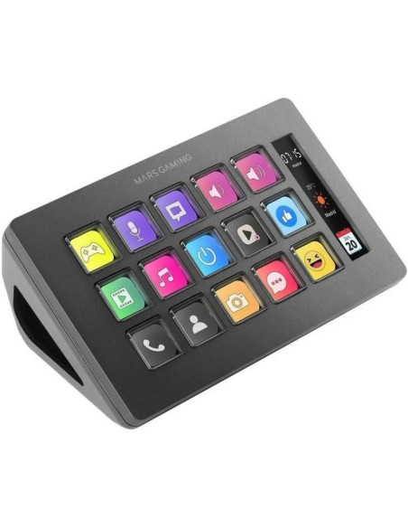 STREAM DECK MARS GAMING 15 TECLAS PERSONALIZABLES PANTALLA LCD BLACK