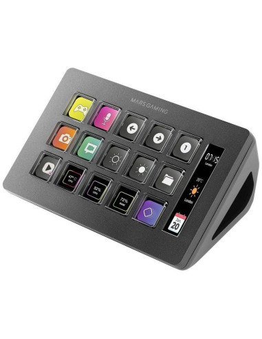 STREAM DECK MARS GAMING 15 TECLAS PERSONALIZABLES PANTALLA LCD BLACK