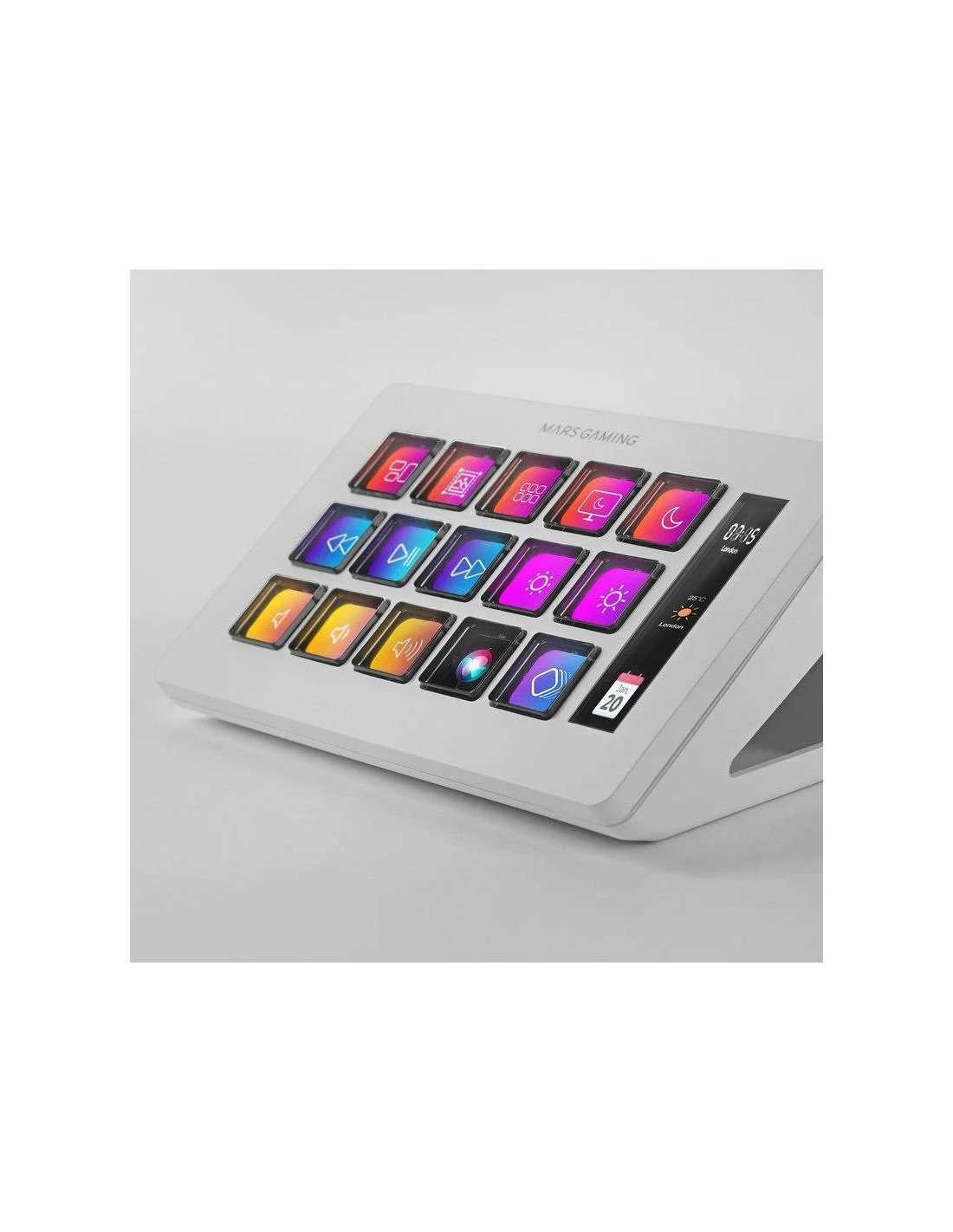 STREAM DECK MARS GAMING 15 TECLAS PERSONALIZABLES PANTALLA LCD WHITE