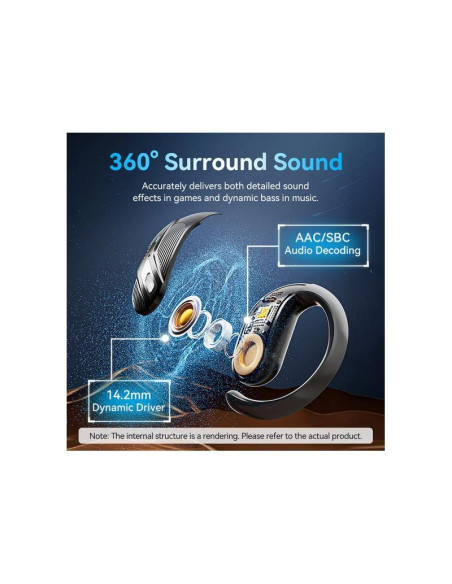 AURICULARES DEPORTIVOS VENTION OPENBEAT O12 BLUETOOTH 5.3 WIRELESS GREEN