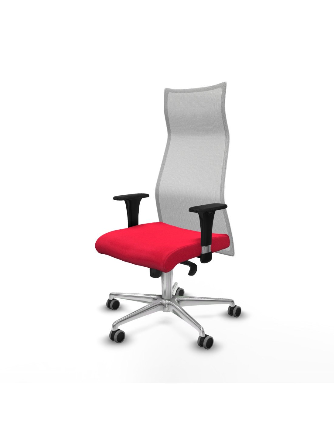 Piqueras y Crespo Albacete malla sincro malla blanca bali rojo brazos 1D base aluminio ruedas 65mm engomadas