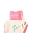 SILLA GAMING PHOENIX NOVA CUERO CREAM EDITION WHITE/PINK