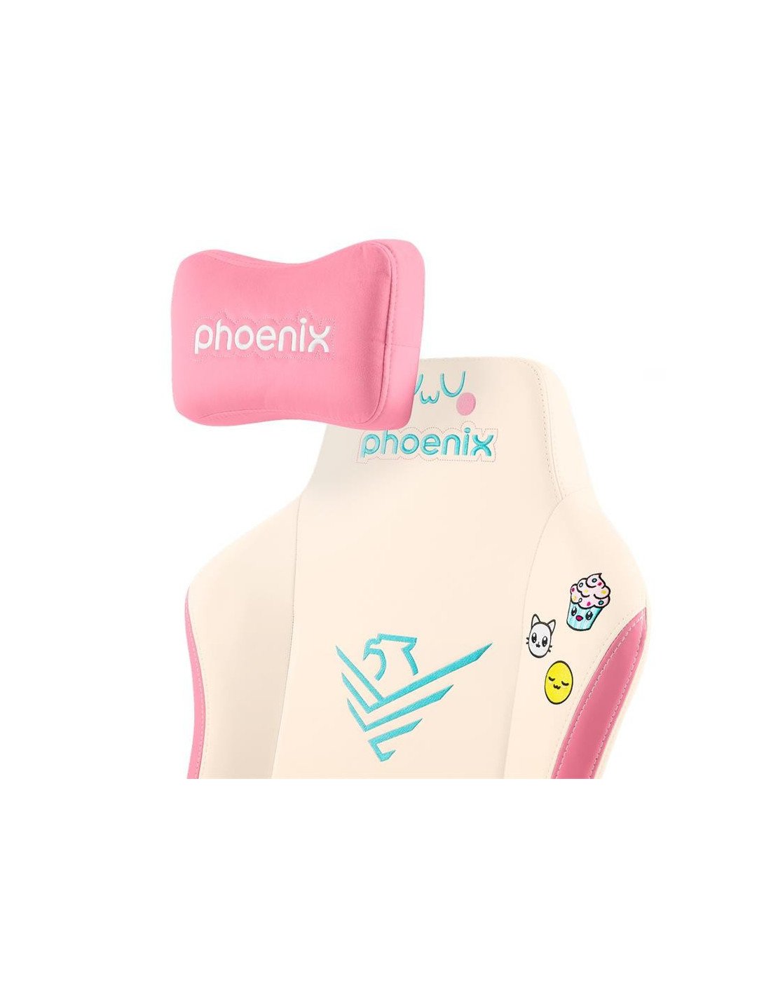 SILLA GAMING PHOENIX NOVA CUERO CREAM EDITION WHITE/PINK